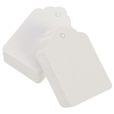 1000 stk. hengende prislapper for klær, sko og hatter for butikk