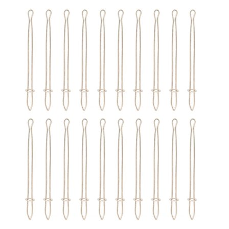 20 st Metall Snörträdare Elastiskt Rep Verktyg för Sömnad DIY