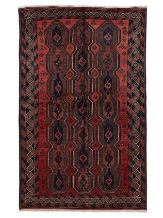 Orientalisk Lori Matta 145X228 Svart/Mörkröd Ull, Persien