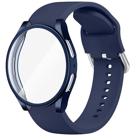 TPU-fodral + silikonarmband för Samsung Galaxy Watch 4 5 6 7 40mm 44mm Armband Skärmskydd Stötfångare för Galaxy Watch 4 5 6 7