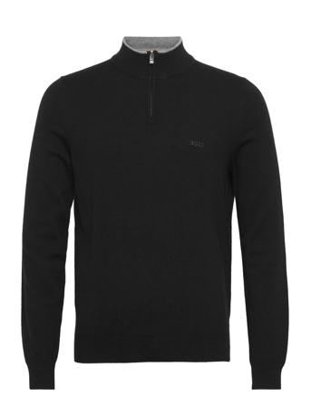 Barlo-L Knitwear Half Zip Pullover Svart BOSS