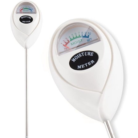 Vannmåler for potteplanter, Plantefuktighetsmåler, Plantefuktighetsmålere, For plantepleie, Flott for hagearbeid, plen, gård, hvit