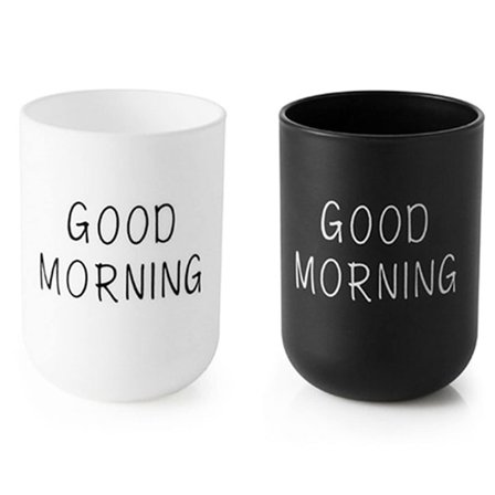 2 stk. tandbørste krus, badeværelseskrus, tandbørste krus, hjemmetandbørste krus, bærbar skyllekop, nordisk stil plastik rejsemundskyllevand