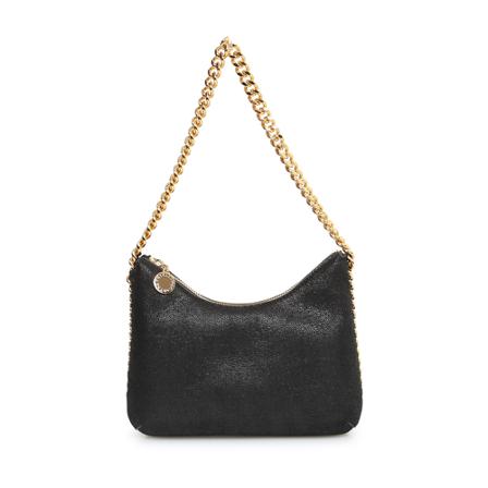 Stella McCartney Falabella Zip Mini Shoulder Tas , Zwart , Dames , Maat: ONE Size Handtassen