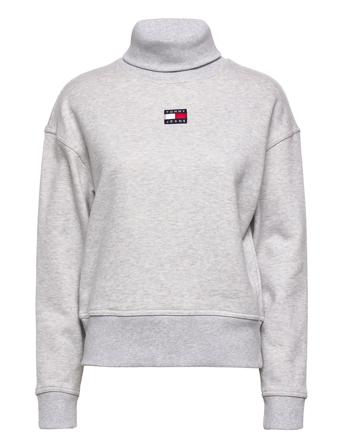 Tjw Bxy Badge Turtleneck Sweatshirt Trøje Sølv Tommy Jeans