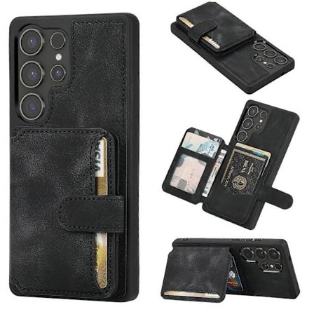 Til Samsung Galaxy S25 Ultra Etui Wallet Kort Slot TPU+PU Læder Bagside Telefon Cover
