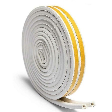 Dobbelt dørstopper, energibesparende, gul