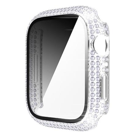 Cover Apple Watch case 45mm 41mm 40mm 44mm Lisävarusteet Diamond Näytönsuoja Karkaistu lasi Iwatch Series 7 3 4 8 5 6 Se 45mm series 7 8 Transparent
