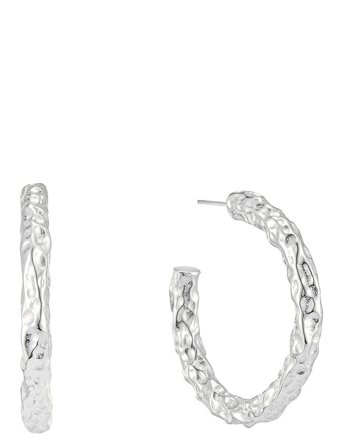 Bud to rose | Ridge Large Hoop Earring Gold | ONE SIZE