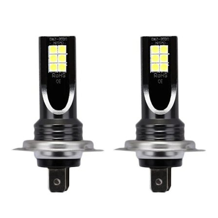(Pow yeah!) 2 x H7 LED-ajovalot autoon DC12-24 6500K