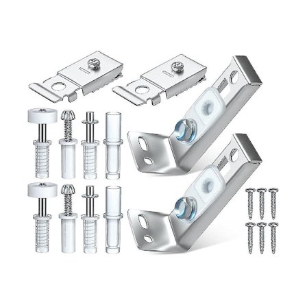 Dobbelt Folding Dørbeslagsett, 2-pakning Reparasjon for Dobbelt Folding Dør Skyvedør Skapdør db