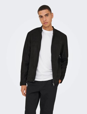 ONLY & SONS Onsmike Fake Suede Jacket Otw - Black - S