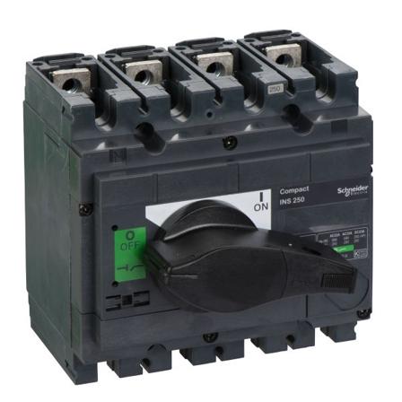 Schneider Electric ComPact INS250 Kuormankytkin 4-napainen, 250 A, Sähkön jakelu & virrantuotto