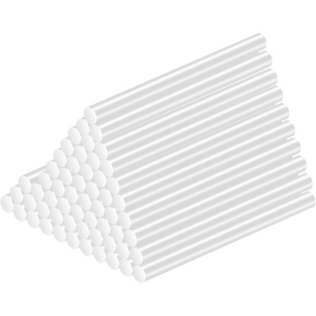 50 stk. multifunktionelle transparente klæbestænger, 7mmX150mm klæbestang, egnet til varmlimpstik