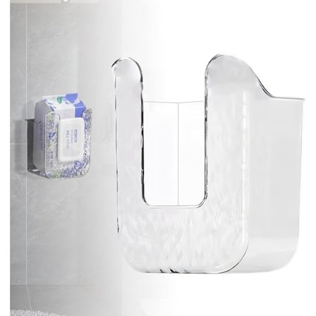 Oppbevaring av kjøkkenkluter, holder for nedspylbare kluter til bad, veggmontert papirboks, sklisikker holder for nedspylbare kluter, klutbeholder, 