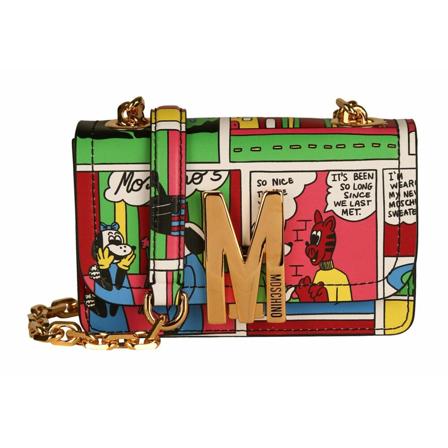 Moschino, Mini Graphic Crossbody Bag Czerwony, Kobieta, Rozmiar: ONE Size