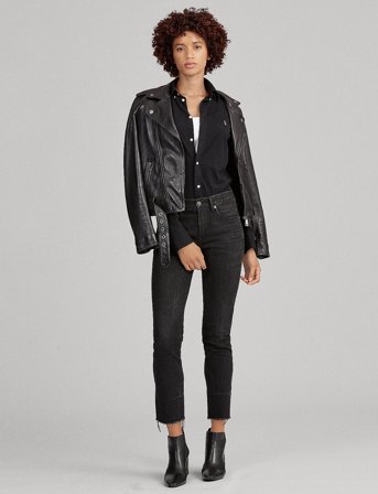 Polo Ralph Lauren Slim Fit Knit Cotton Oxford Shirt - Black - S