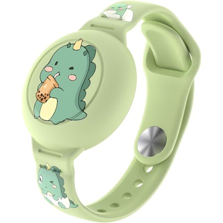Kompatibel med AirTag Barnarmband, Söt Barn Air Tag Armband Justerbar Dold Klockband Air Tag Hållare för Apple Air Tag, Mjuk Silikon