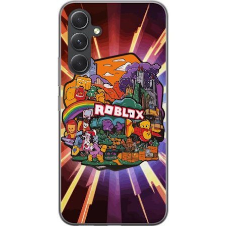 Kompatibelt Mobilskal till Samsung Samsung Galaxy S24 FE Färgstark spelvärld inspirerad av Roblox tecknad fantasymiljö perfekt för äventyr och kr