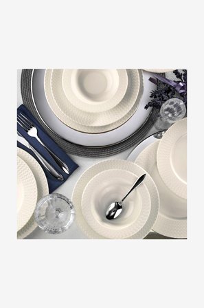 Hermia - Middagsservise (24 deler) - Hvit - Servise sett - Fra Homeroom