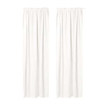 Åhléns Home Enfärgad gardin PAULINA 130x250 cm, 2-pack Gardiner Vit ONESIZE