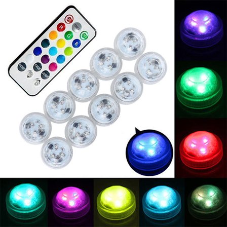 10 stk Mini nedsenkbare LED-lys ALED LIGHT undervannslampe Wa