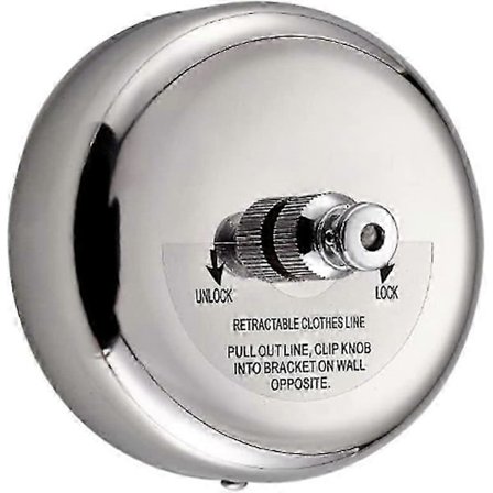 304 Rostfritt Stål Rund Infällbar Torkställning med 2,7 m Stållina för Badrum