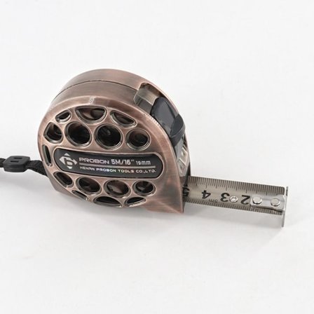 3m/5m/7,5m Målebånd Metrisk stållinjal BRONSE 5M 19MM