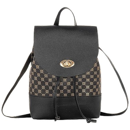 Dame Snøring Ryggsekk Pu Skulderveske Mote Snøring Ryggsekk