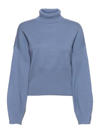 Talligz Short Pullover Turtleneck Rullekravetrøje Blå Gestuz