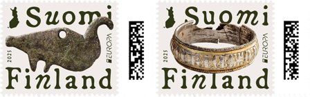 Finland - EUROPA 2025 Nationale arkæologiske opdagelser - Postfrisk sæt 2v