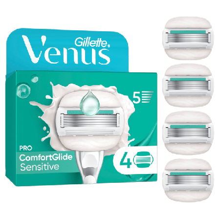 Venus Gillette Venus Pro ComfortGlide Sensitive rakblad 4 st Hårborttagning Dam 4ST