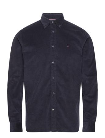Flex Solid Corduroy Rf Shirt Skjorte Uformell Blå Tommy Hilfiger*Betinget Tilbud