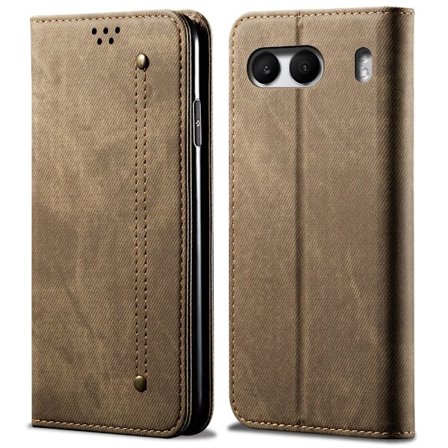 SKALO OnePlus Nord 4 Jeans Lompakkokotelo - Khaki