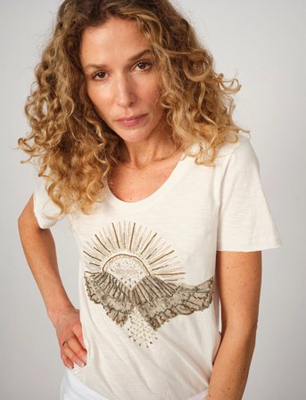 MOS MOSH Mmnadine O-Ss Deco Tee - White - L