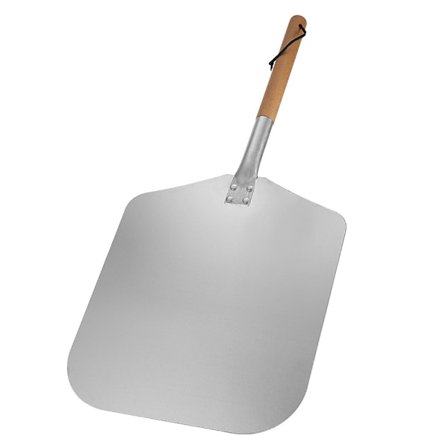 Pizza Spatel - Professionel Autentisk Bage Spatel - Høj Kvalitet Pizza Spatel - Aluminium og Træ Pizza Spatel Mejslet Total længde ca. 65cm