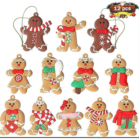 Pepparkaksgubbe-prydnader för julgranen