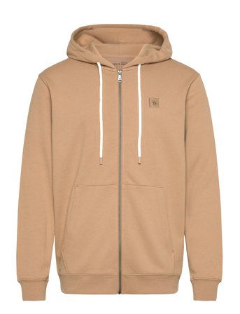 Scotch & Soda Full Zip Logo Hoodie - Beige - XXL