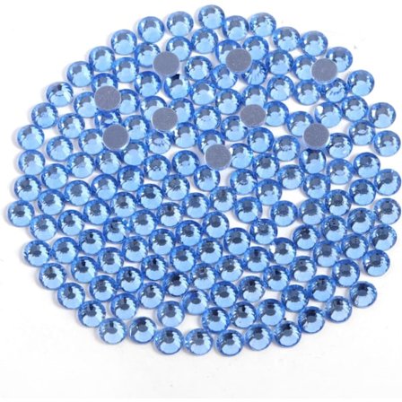 1600 Hot Fix Fastgørelser, Lys Safir, SS20, 4,6-4,8 mm til Tøj & Håndværk Light Sapphire