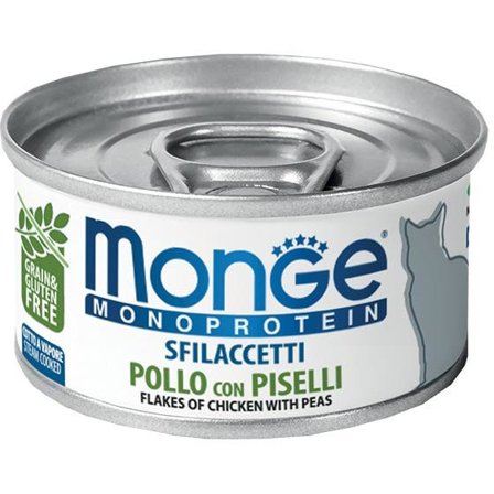 Monge Monoprotein Sfilaccetti Pollo Con Piselli Cibo Umido Per