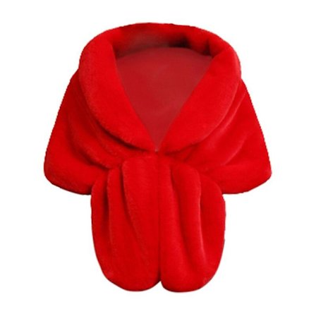 Vinter Elegant Dame Imitert Pels Kappe Brud Imitert Pels Frakk Kvinner Bryllup Sjal Aften Fest Wraps Slim Pels Skulder Kapper