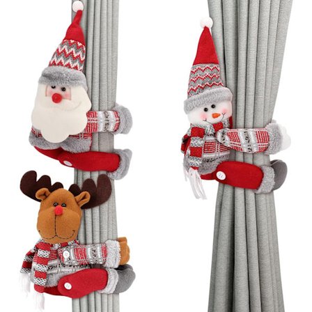 3 st julgardinbindningar för julgardiner tecknad film S