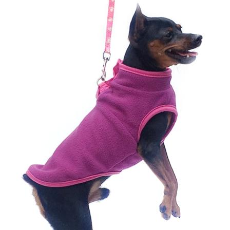 IC Pet Fleece Jakke T-shirt Kat Hund Varm Jakke Vest Tøj V Lilla L