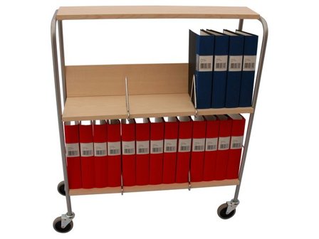 HYKAB Pärmvagn björk 2 hyllor m/topp - Lyreco - Kontorsmöbler och inredning - Skåp och hyllor - Dokumentskåp