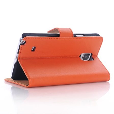 Samsung Galaxy Note 4 Flip Läder Plånboksfodral - Orange