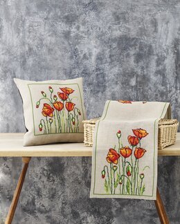 Broderikit Vilde Blomster - Løber - Permin