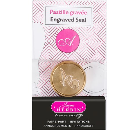 Engraved Wax seal Copperplate Letter A