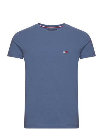 Stretch Slim Fit Tee T-shirts Short-sleeved Blå Tommy Hilfiger*Betinget Tilbud