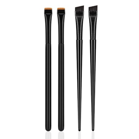 Øjenbryn Børstesæt - 2 stk. Vinklede og 2 stk. Flad Concealer Børste, Præcise Bryn Børster til Øjenbryn, Ultratynd Øjenbryn Farve Børste, Brocha Para 