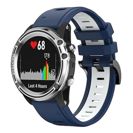 För Garmin Quatix 5 22mm Tvåfärgad Sports Watch